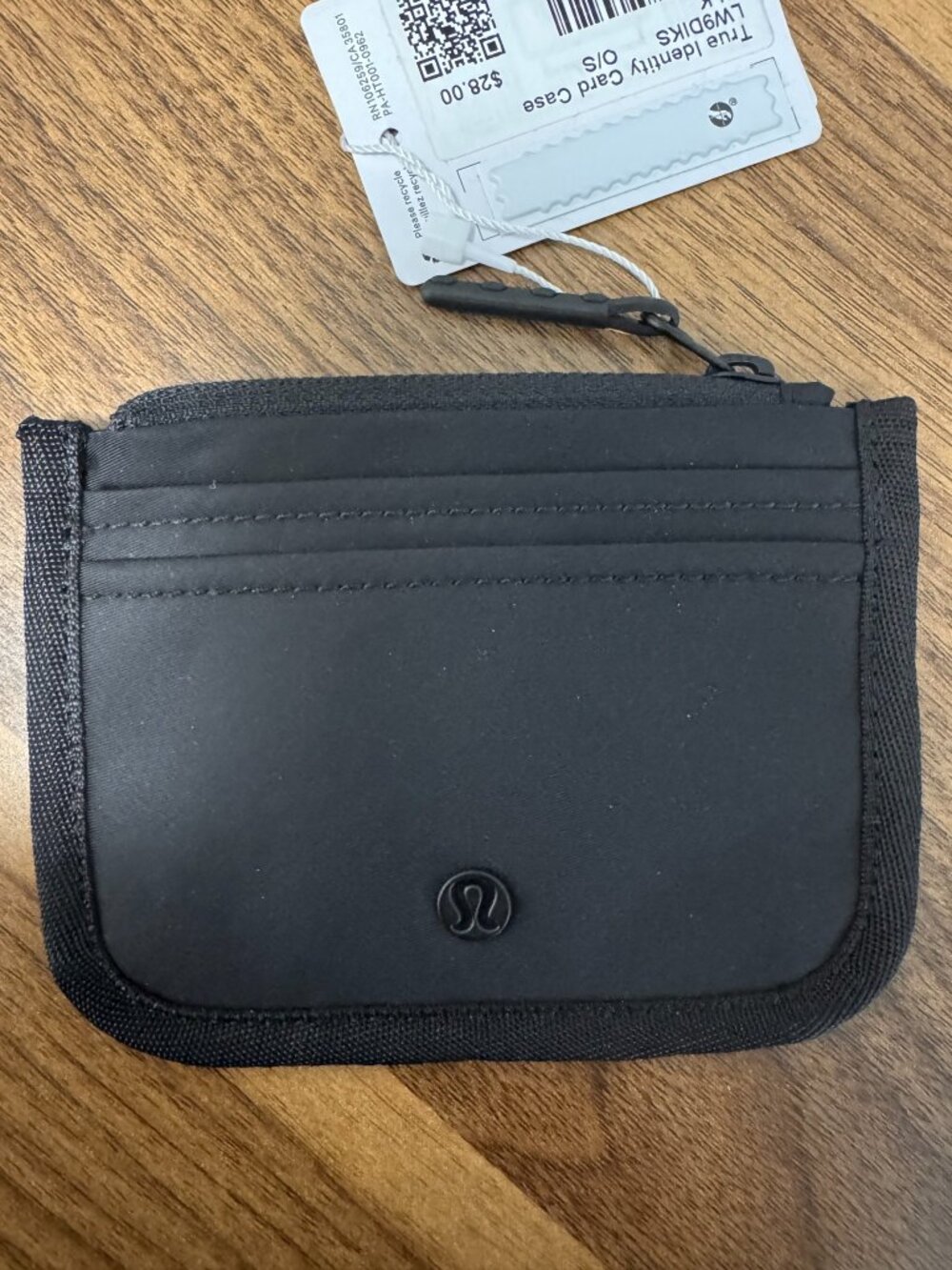 lululemon True Identity Card Case Black Wallet NWT